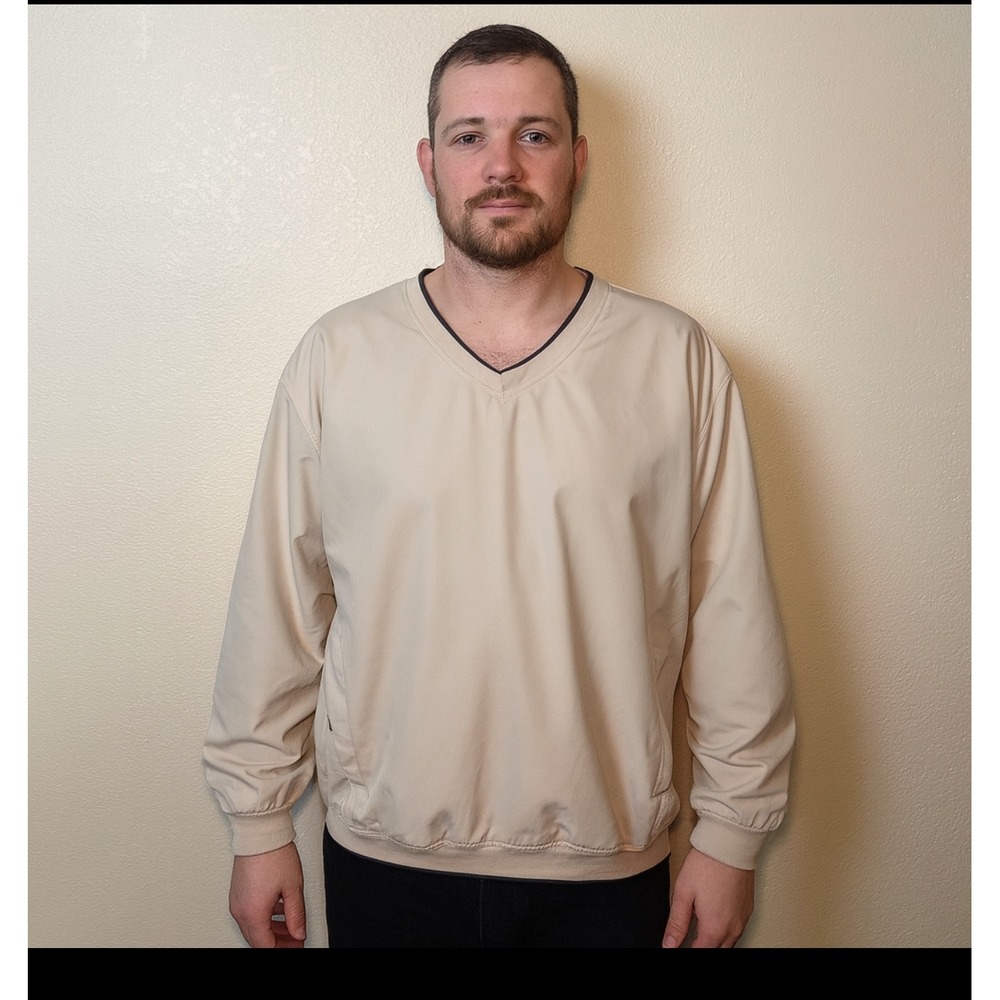 Roundtree & Yorke SPORT Pullover Windbreaker‎ Jacket Mens XL Long Sleeve